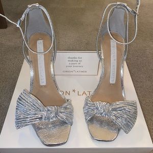 Gibson latimer heels metallic silver
